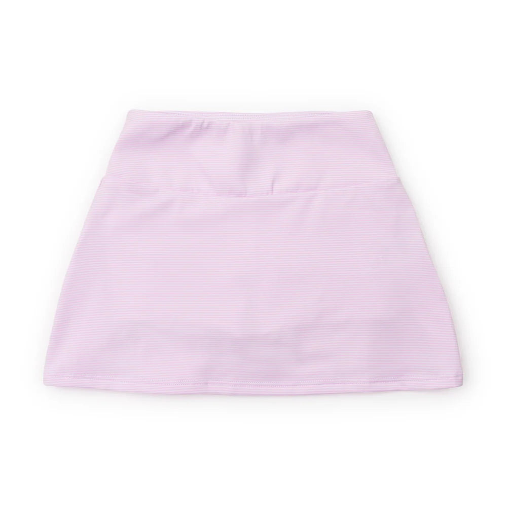 Margot Performance Skirt in Pink and White Stripes