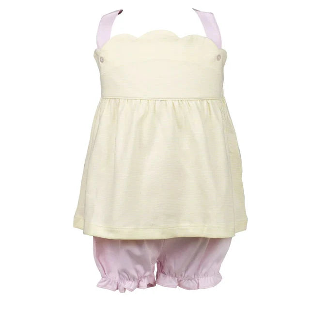 Light Yellow Striped Bloomer Set