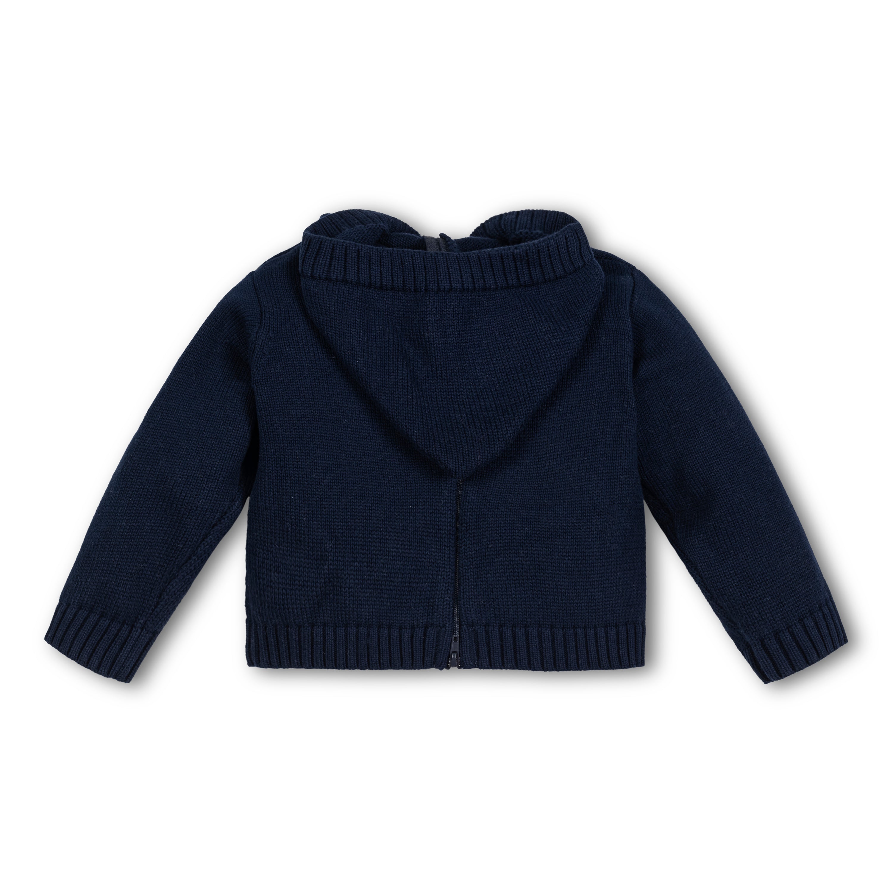 Zip Up The Back Cable Sweater Navy