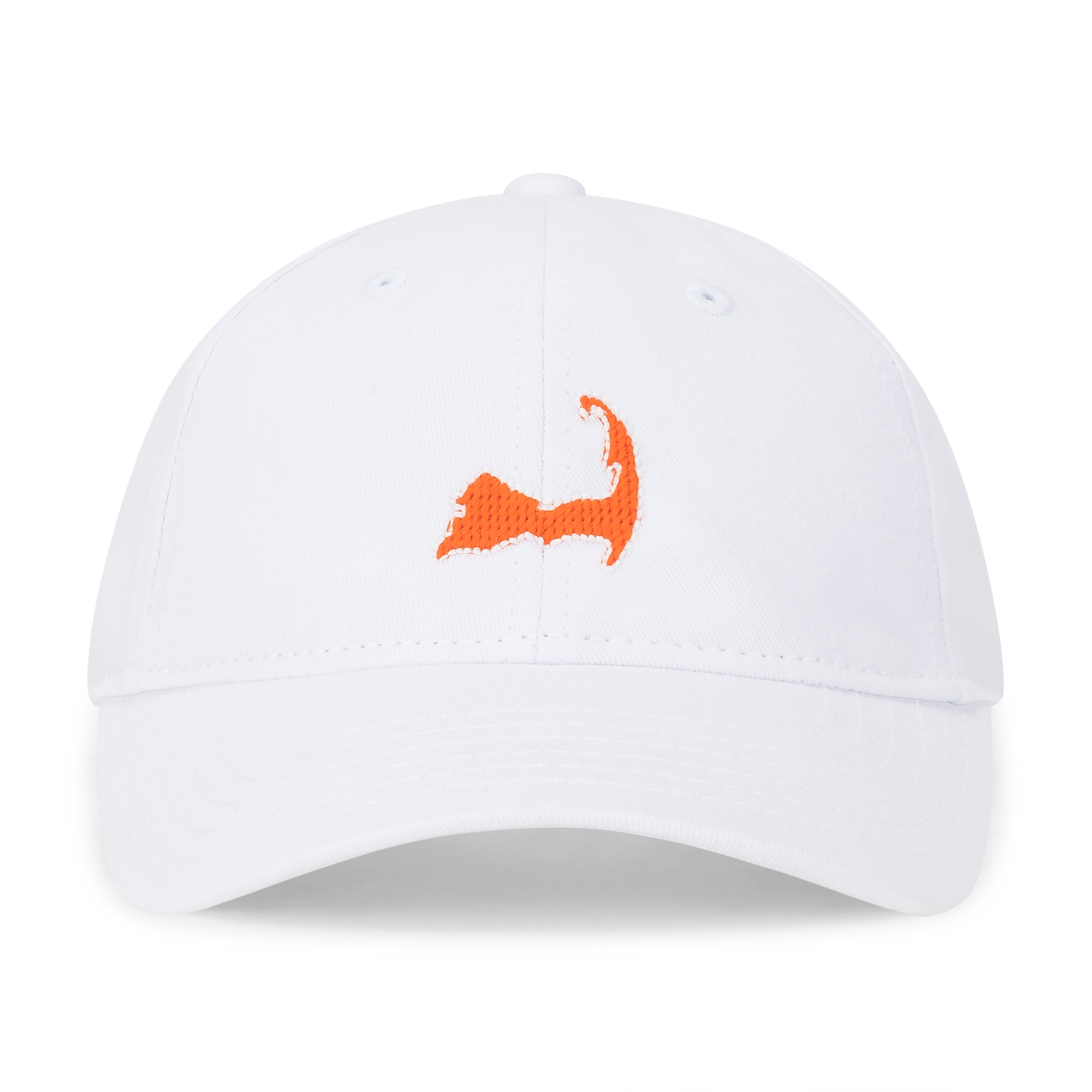 Cape Cod Hat in White and Orange