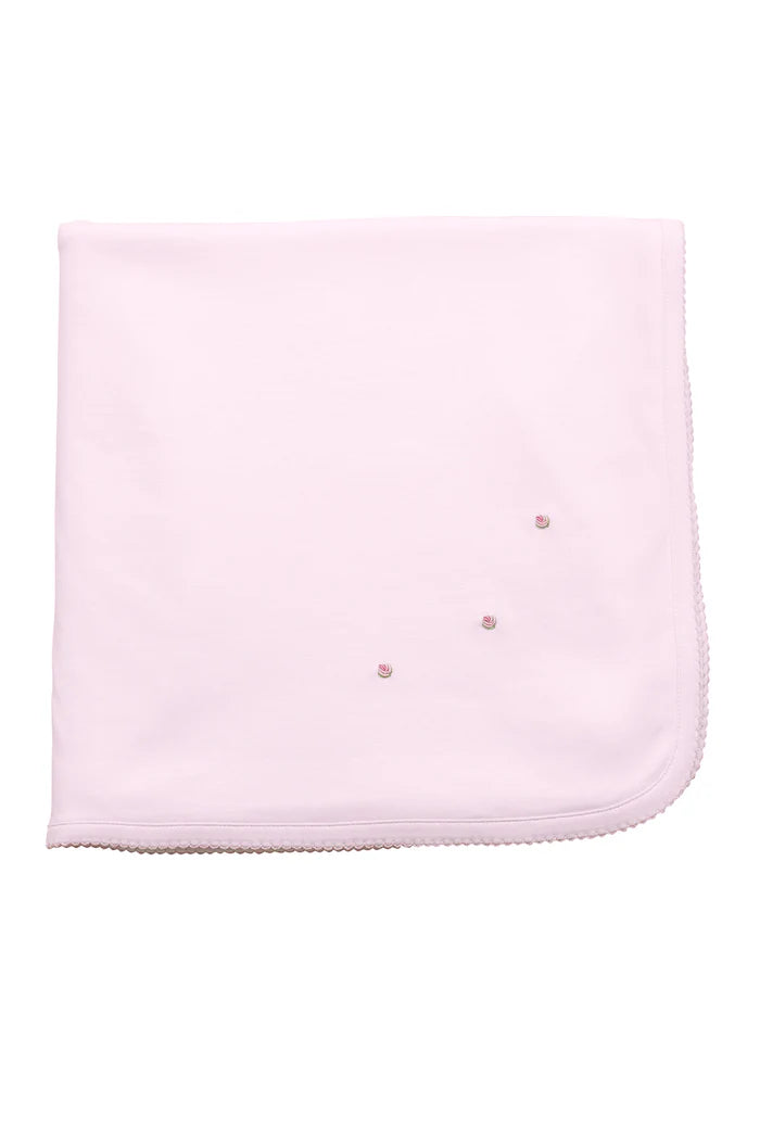 Small Pima Blanket in Solid Pink