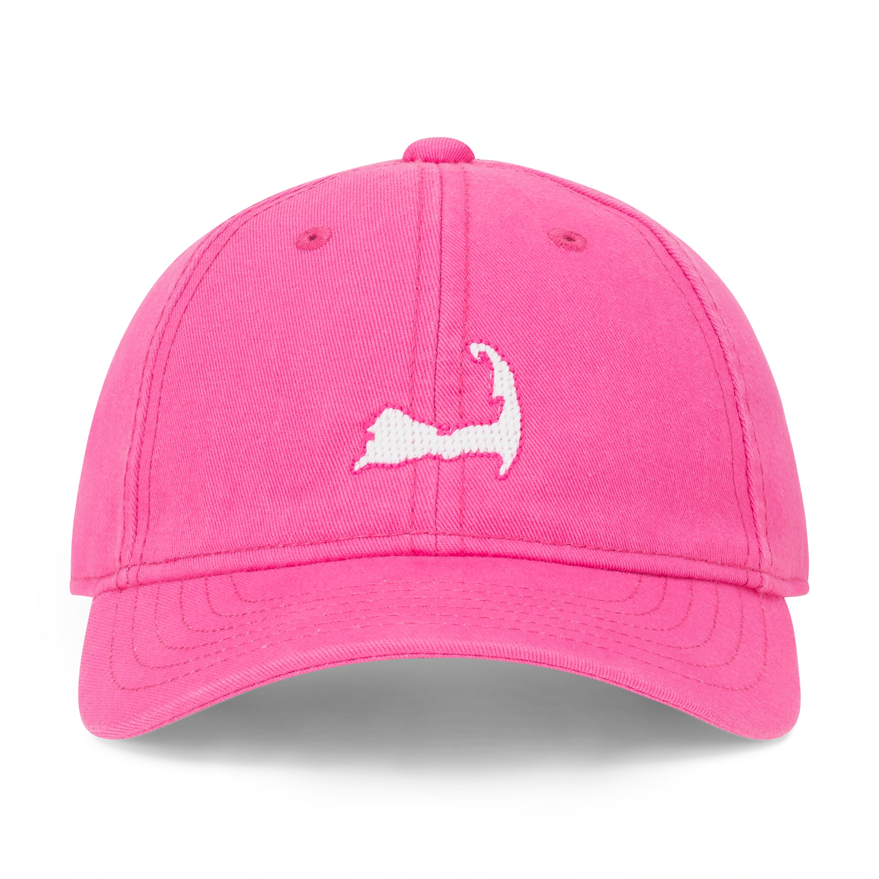 Cape Cod Hat in Hot Pink and White