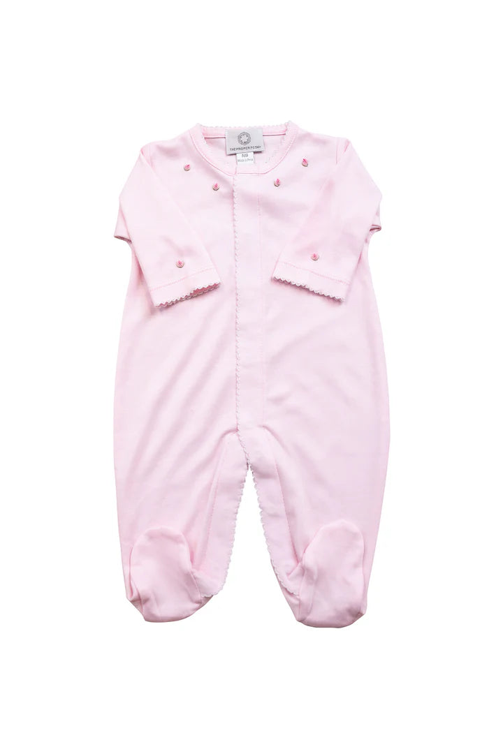 Proper Pima Footed Pajamas in Solid Pink