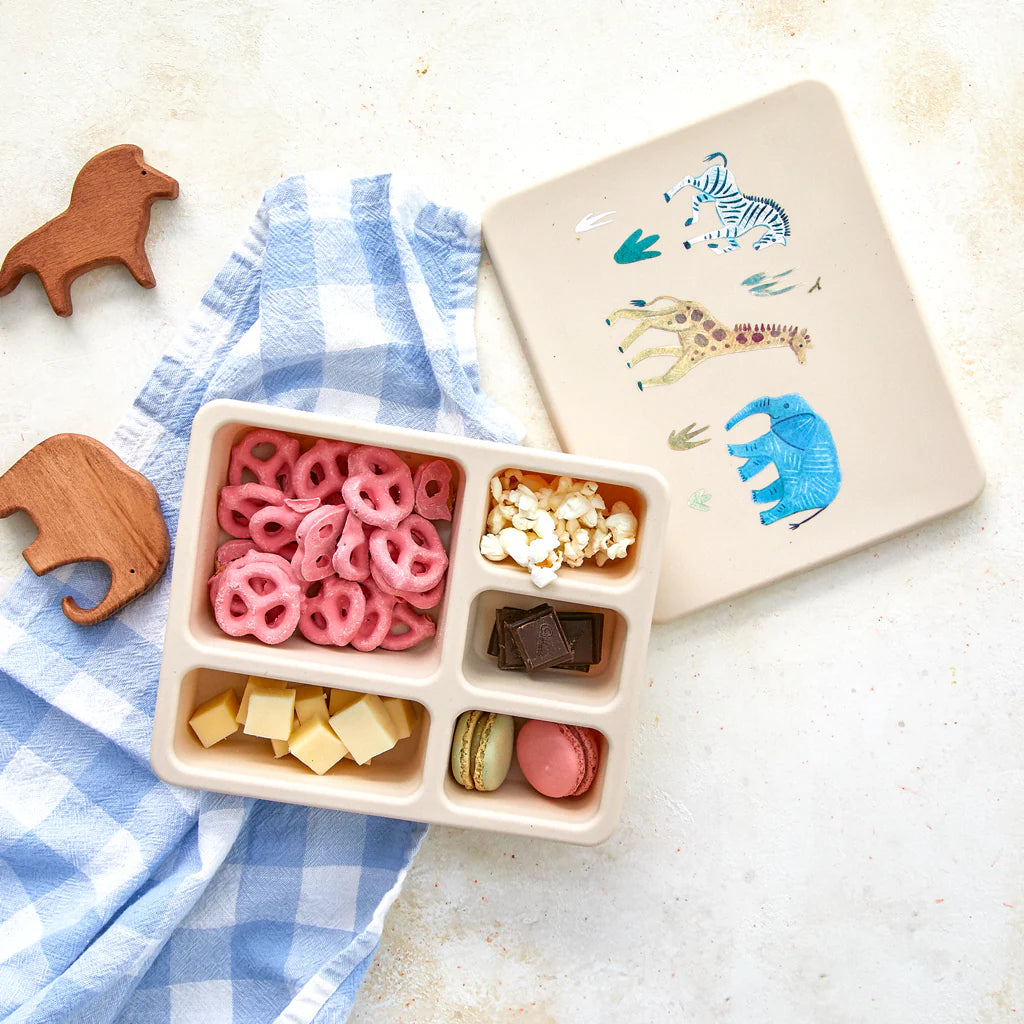 Silicone Bento Box Safari Warm Cream