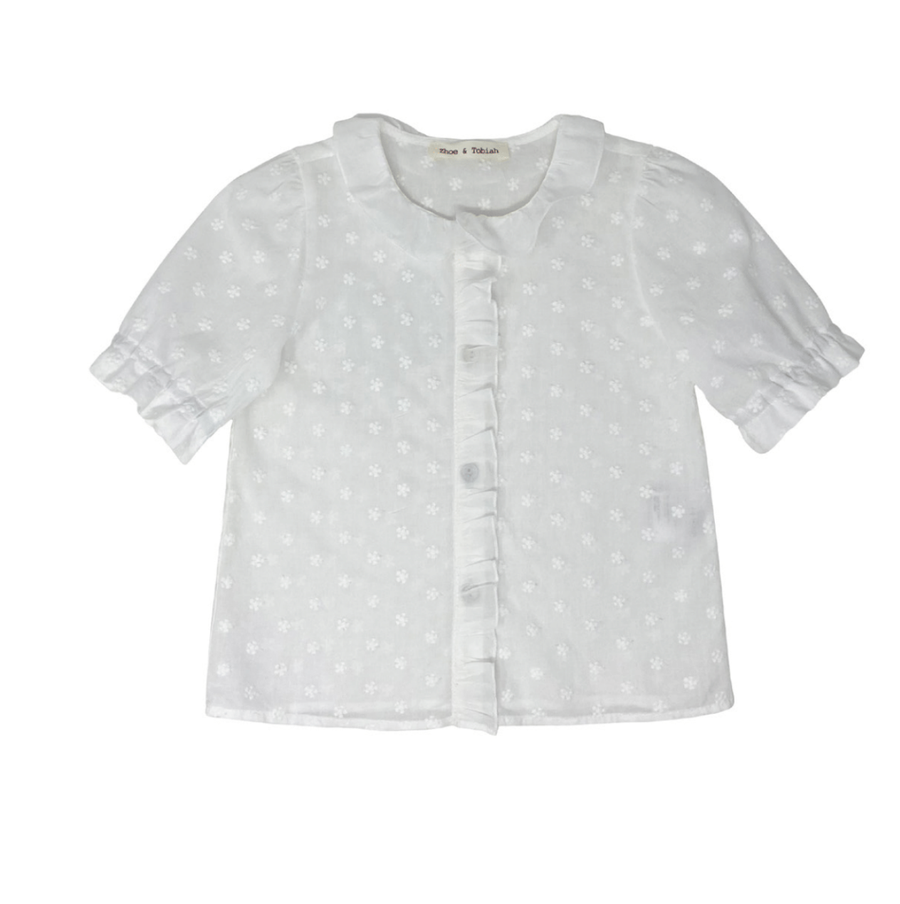 Broderie Shirt with Collar