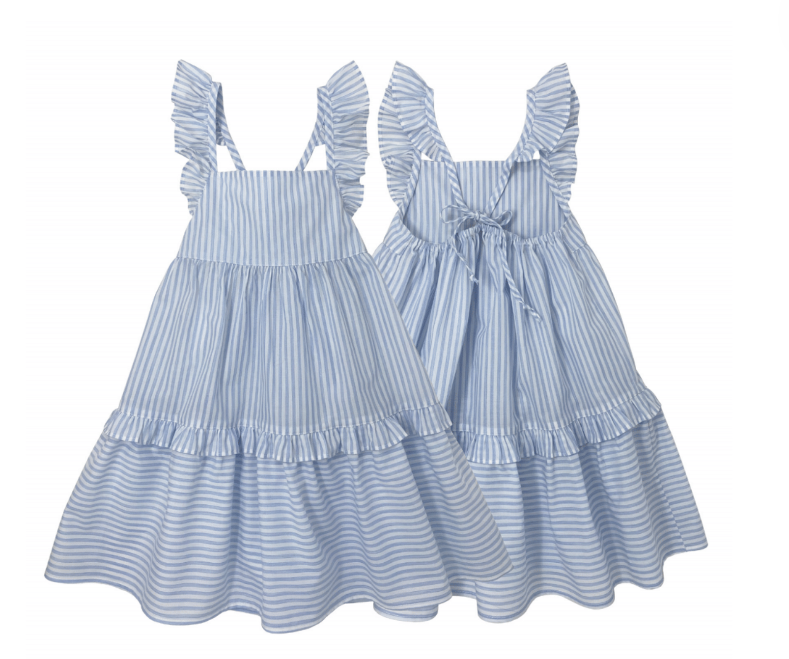 Girl Dress Woven Light Blue Sundress