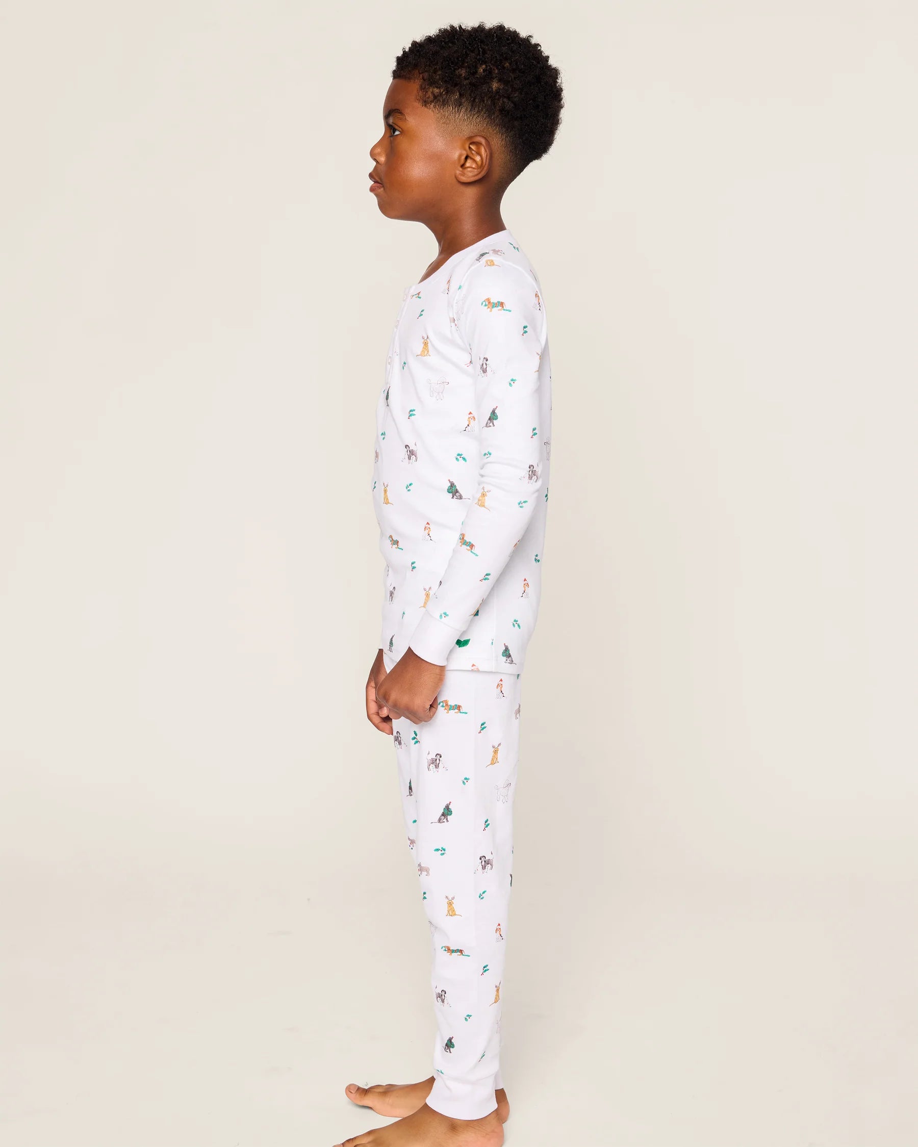 Kid's Pima Snug Fit Pajama Set in Jingle Paws