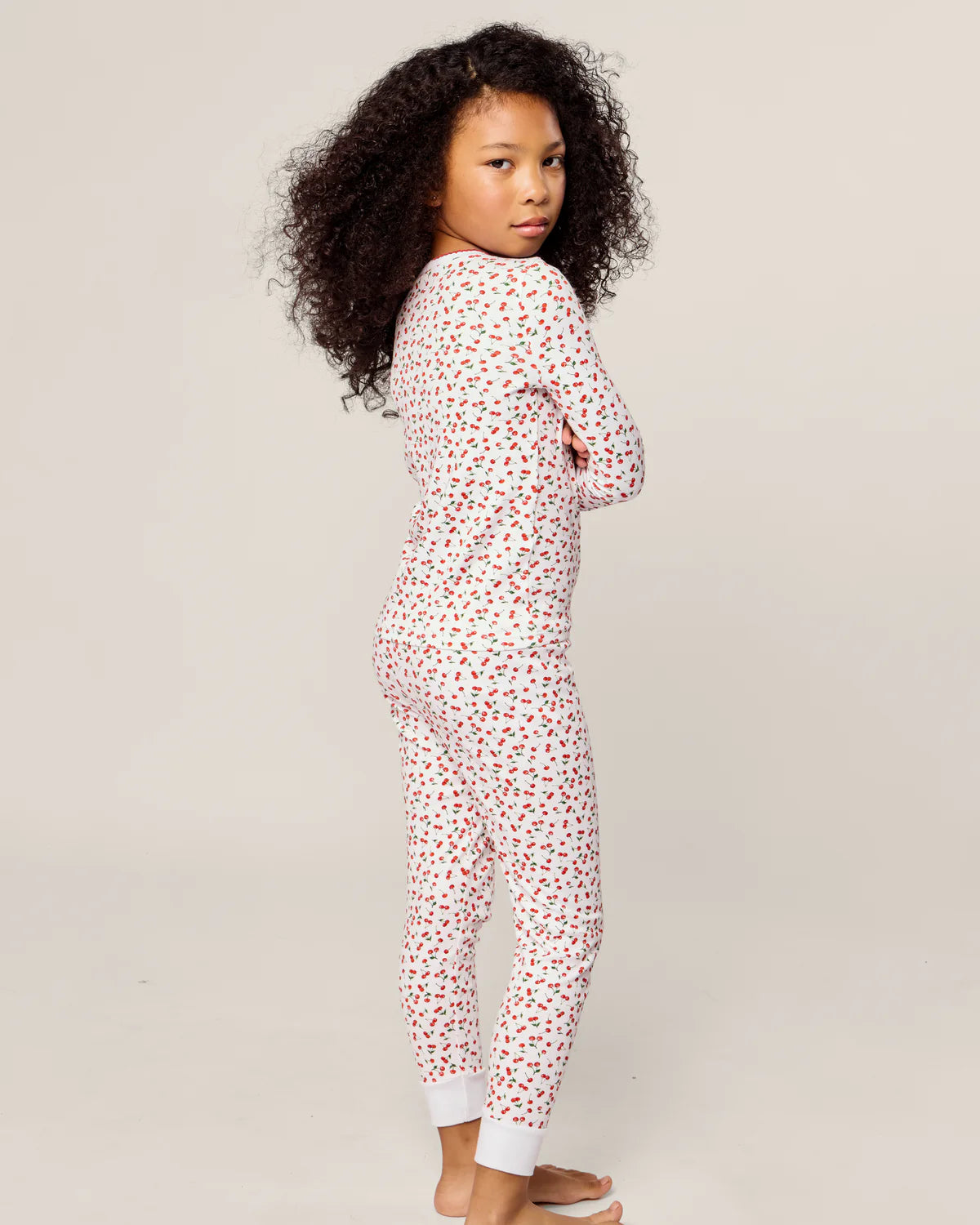 Kid's Pima Snug Fit Pajama Set in Cherry Orchard