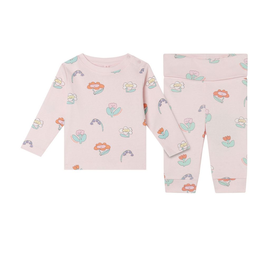 Baby Girl Flowers Long Sleeve T-shirt and Legging Set