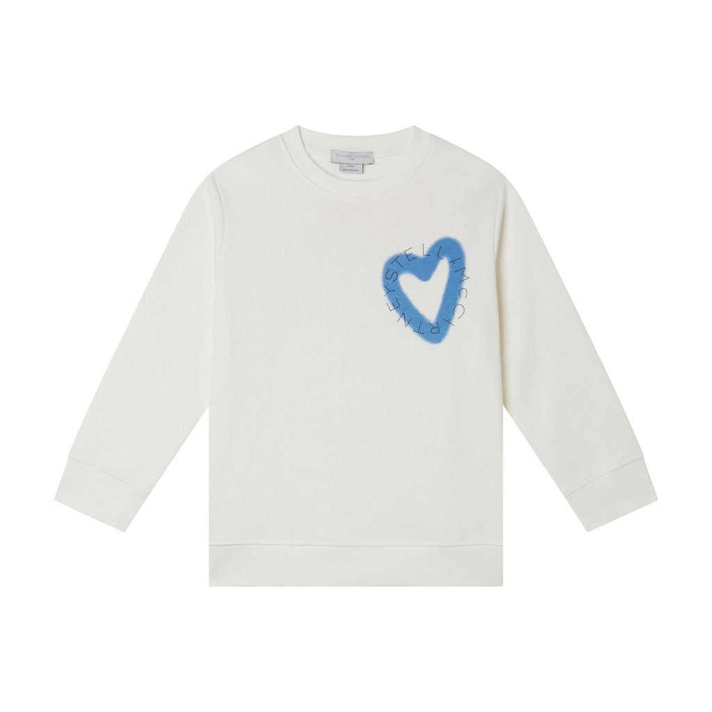 Girl Sweatshirt with Spray Hearts