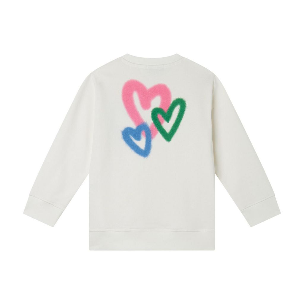 Girl Sweatshirt with Spray Hearts