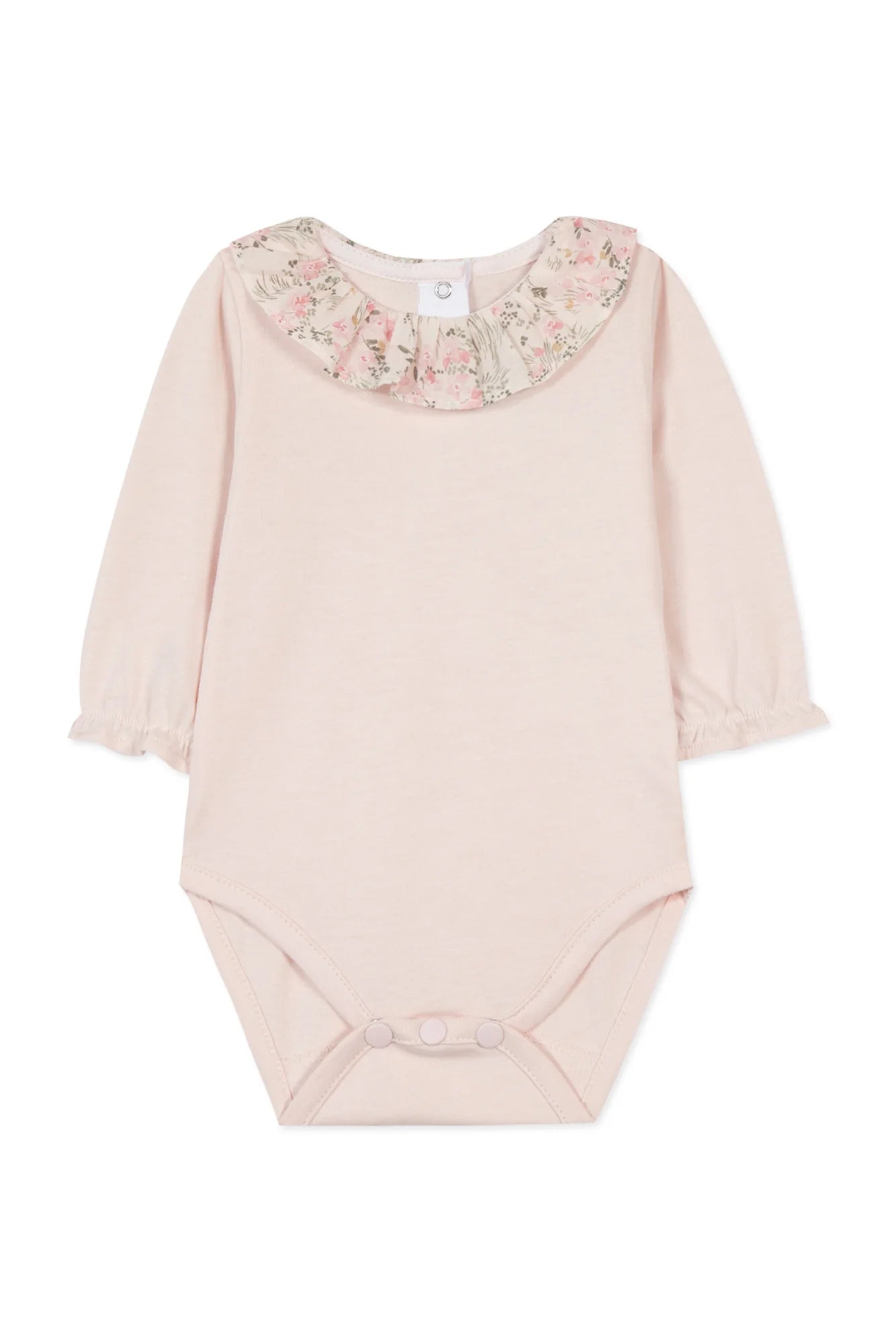 Body Ruffled collar Pink flowers