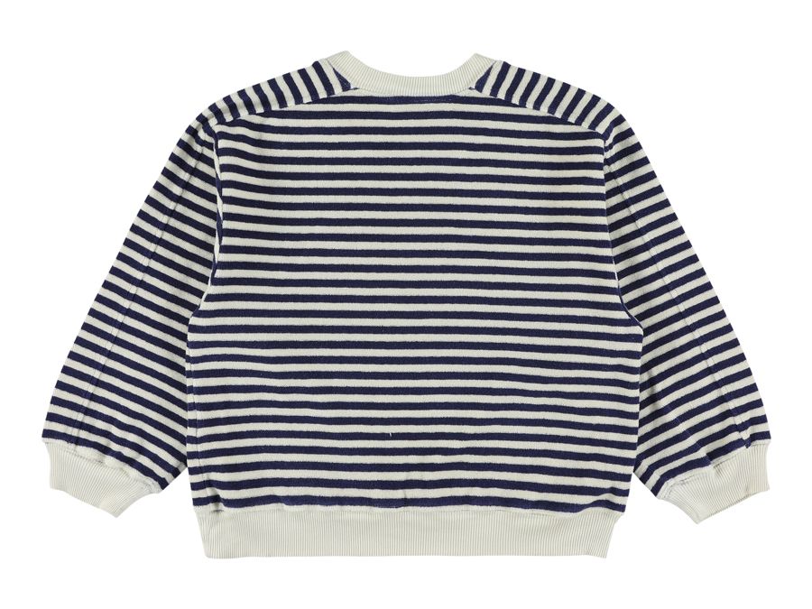 Terry Stripe Top Ecru and Navy Wagon