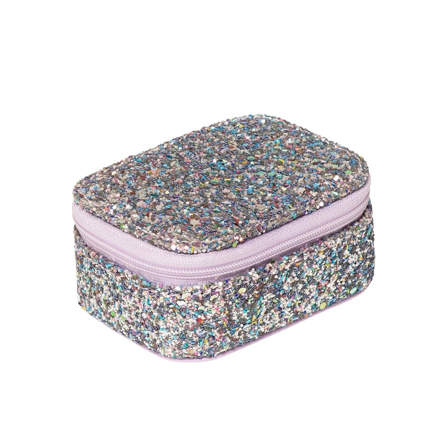 Lilac Confetti Glitter Mini Jewellery Box