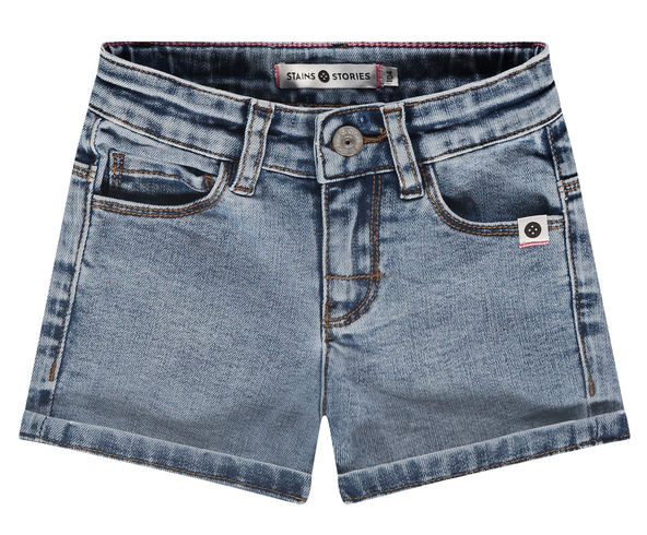 Girls Denim Short Dark Blue