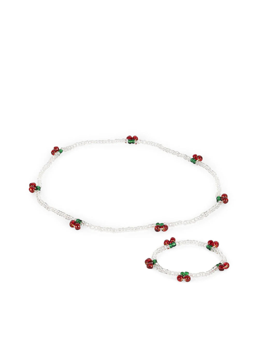 PEARLY CHERRY NECKLACE AND BRACELET SET