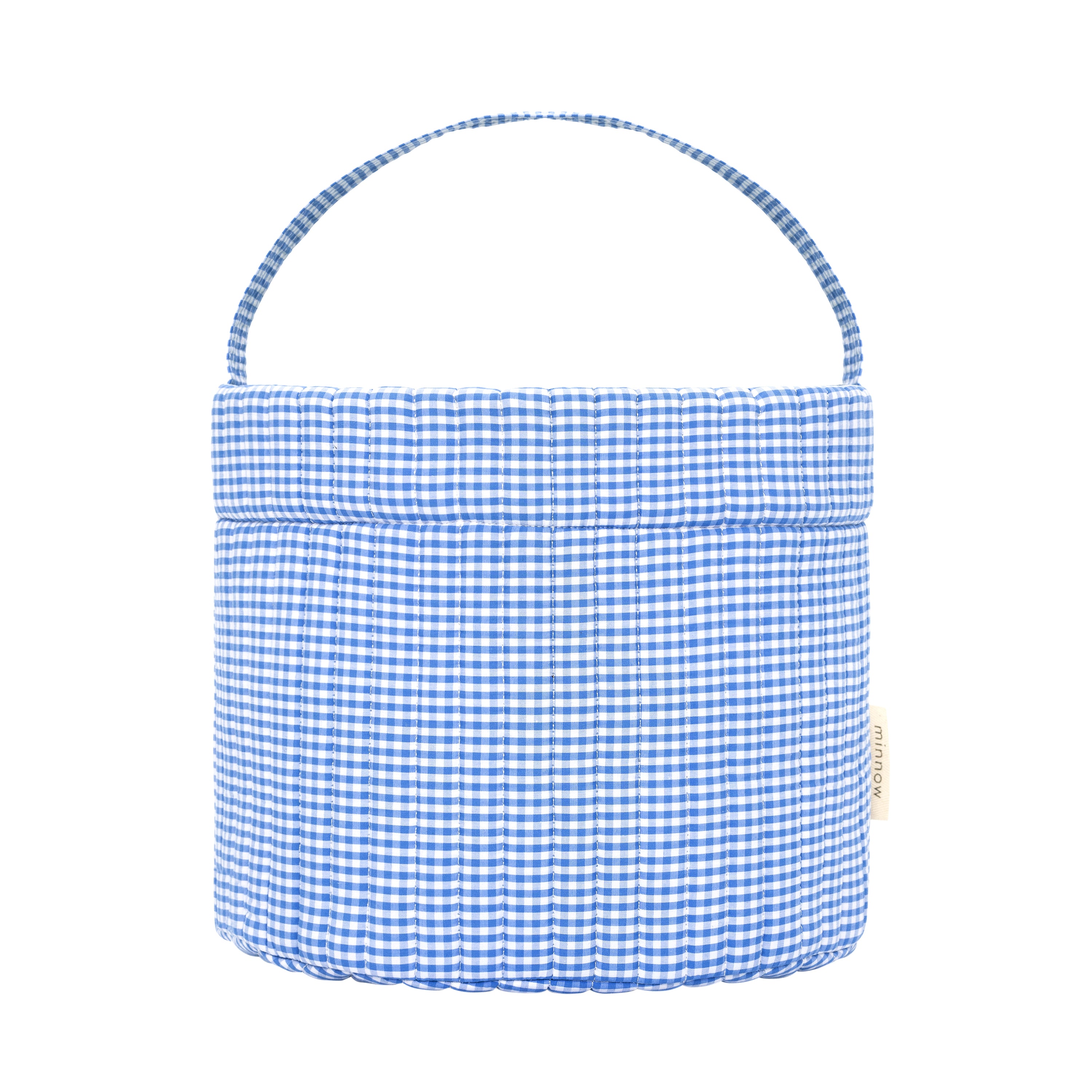 Blue Micro Gingham Easter Basket