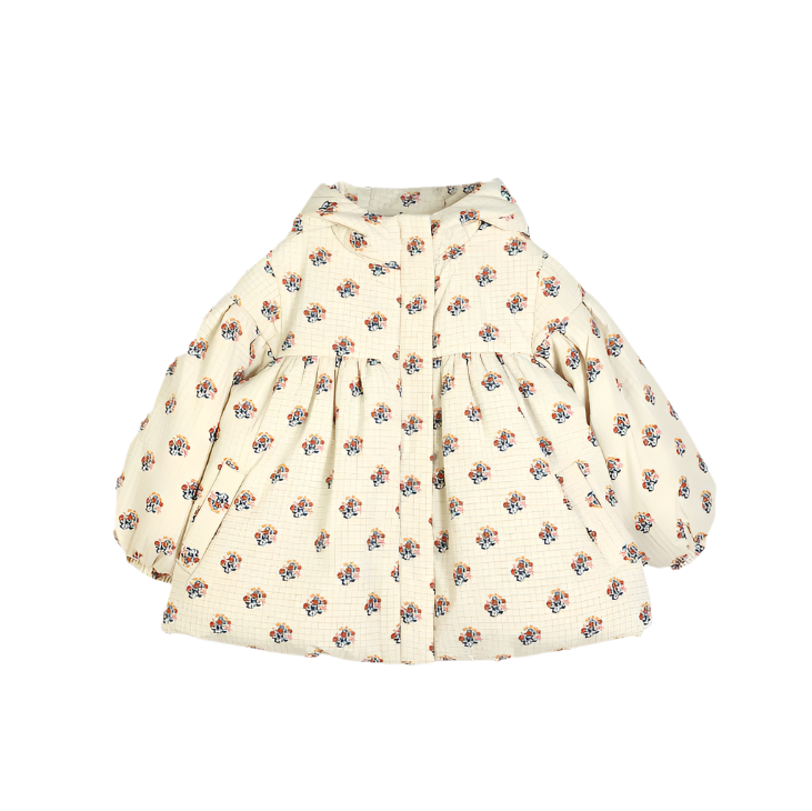 Betty Jacket Cream Check Flower