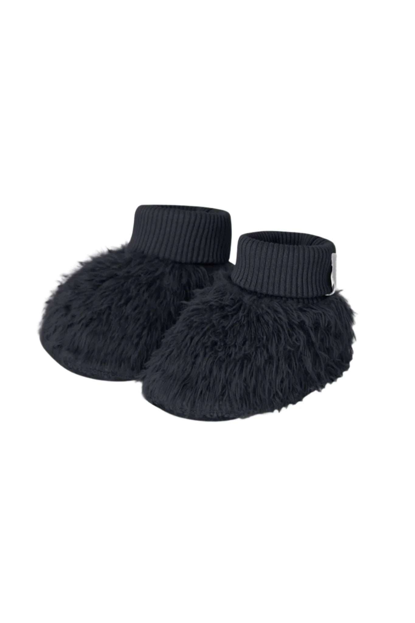 Booties in organic cotton fur in navy