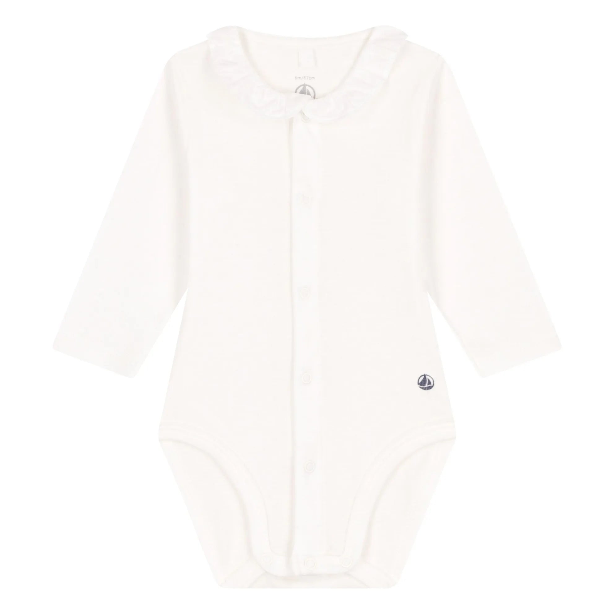 Baby Girl LS Bodysuit with Ruffle Collar S25