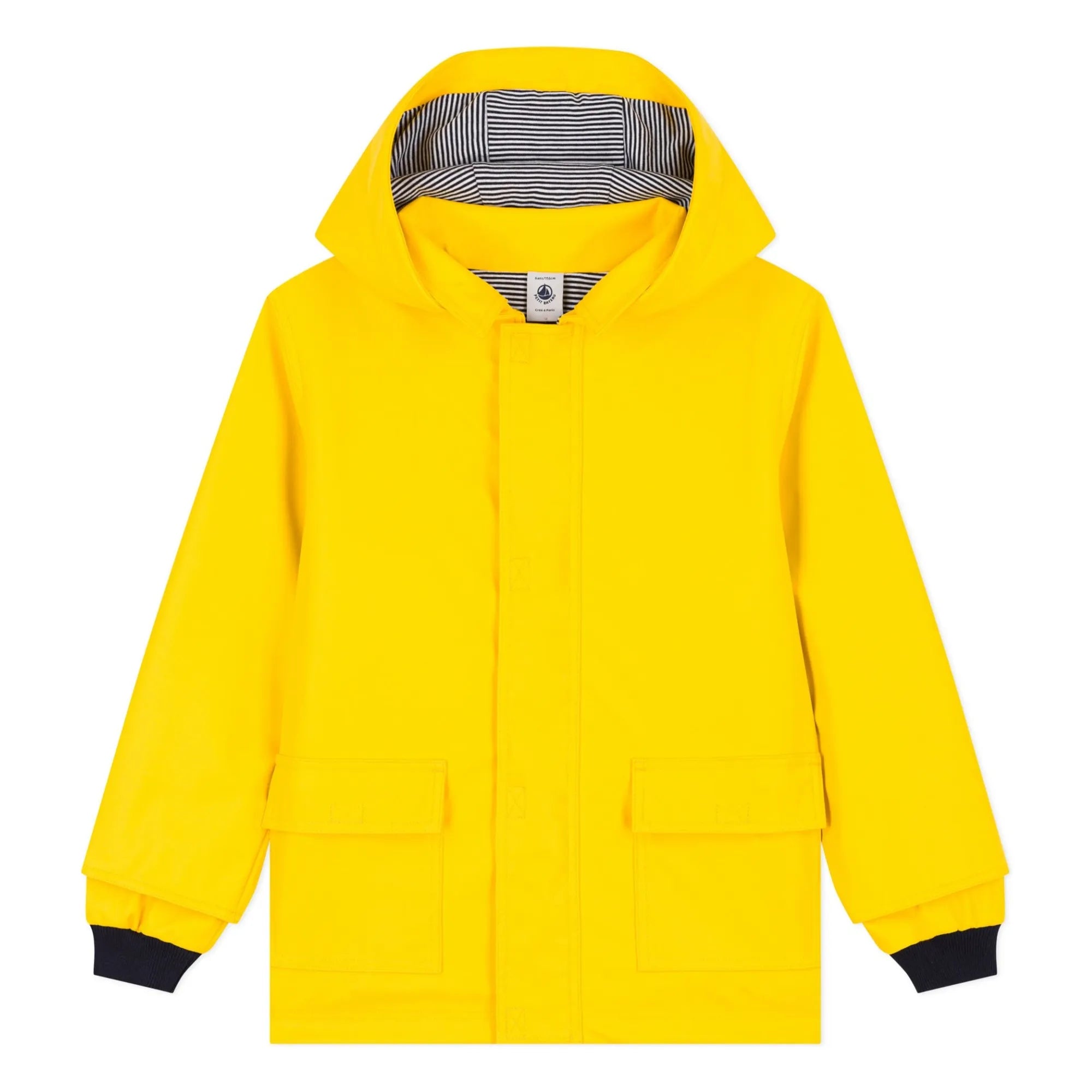 Kids Hooded Rain Jacket Yellow