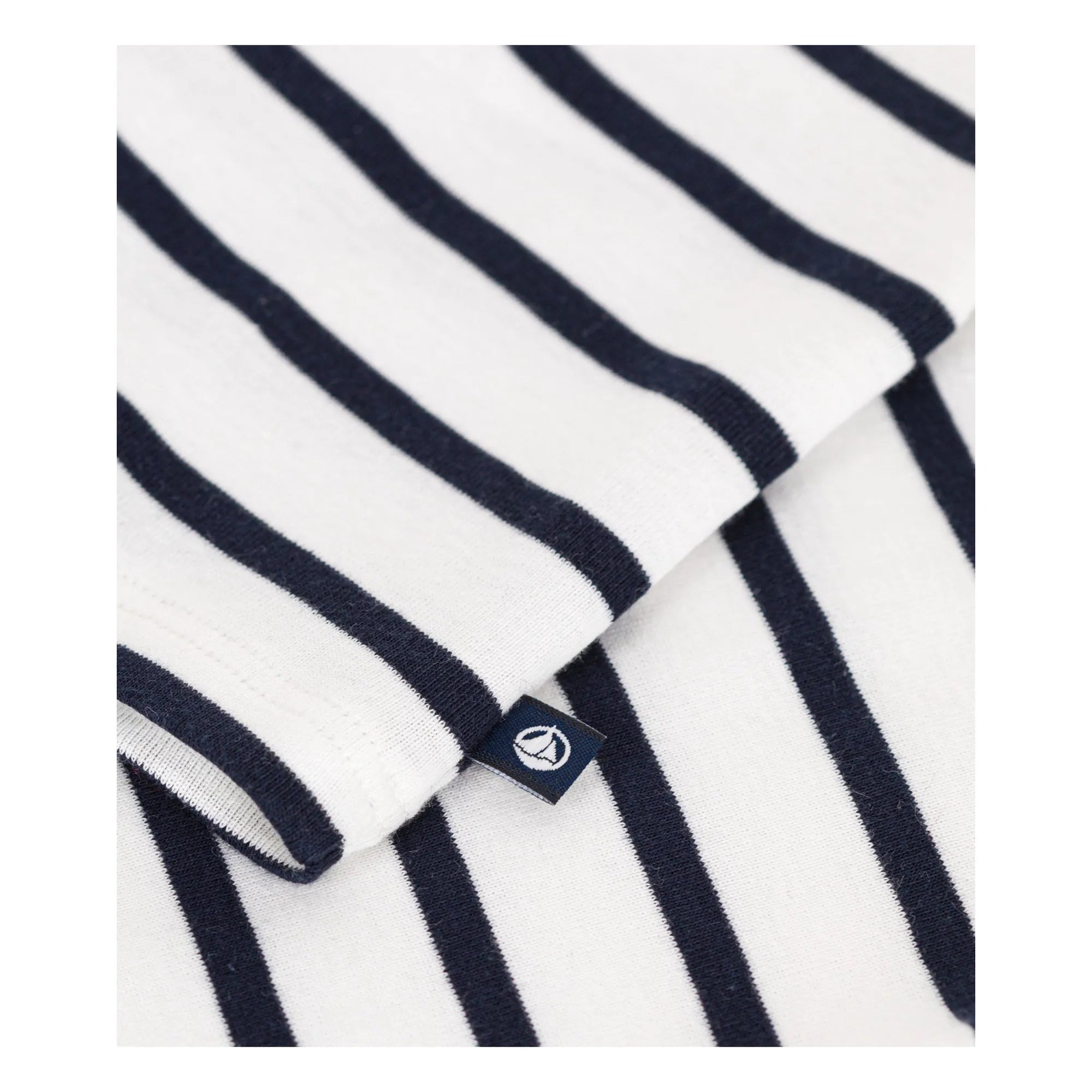 Baby Boy Striped Tee White Navy