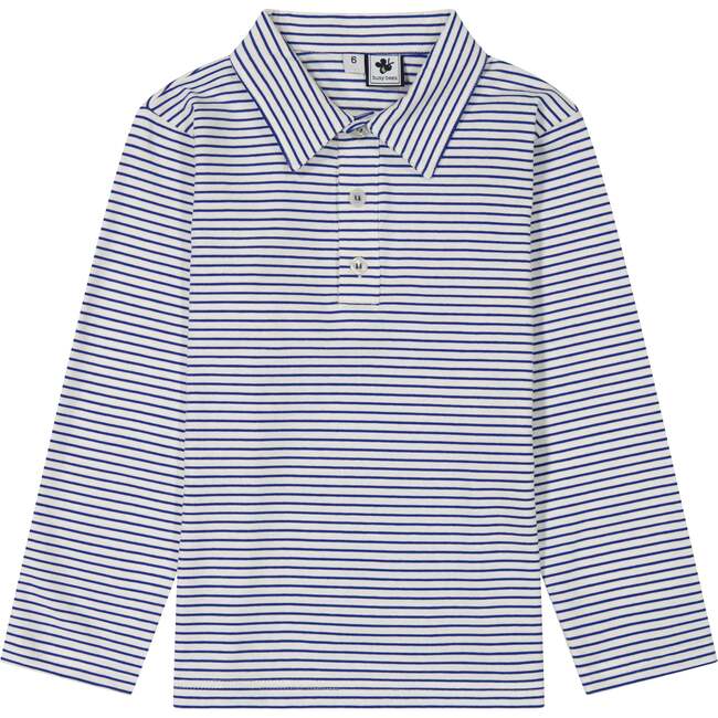 Busy Bees Polo Navy Blue Stripe