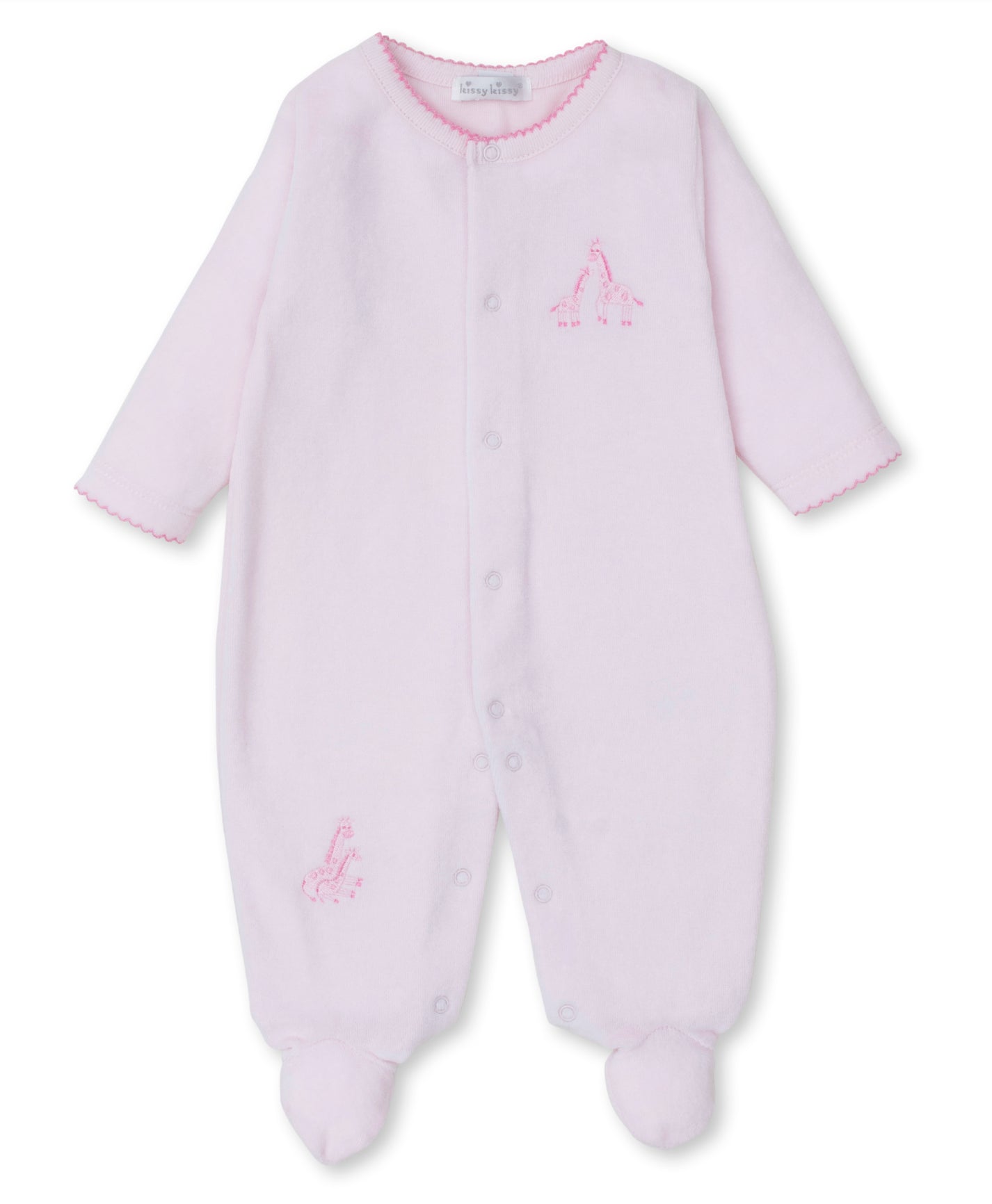 Pink Cotton Giraffe Glee Babygrow