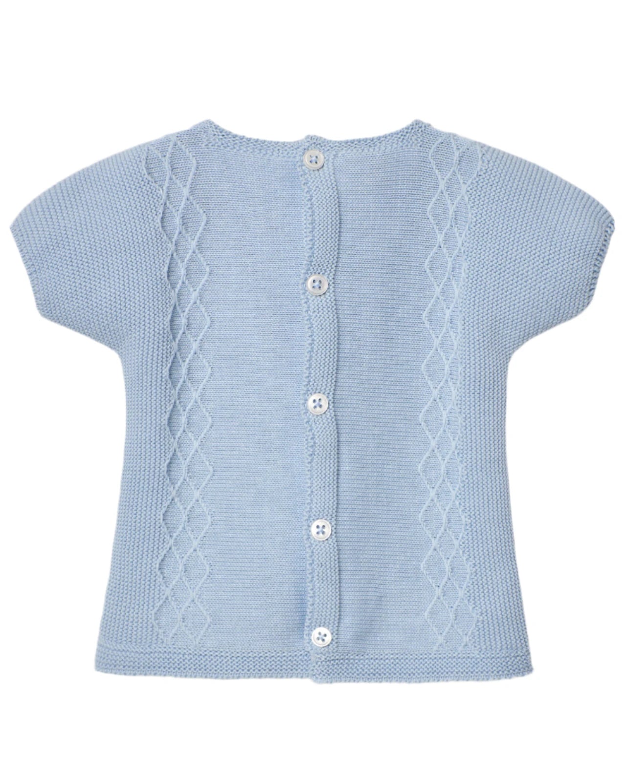 Sky Blue Short Knit Set