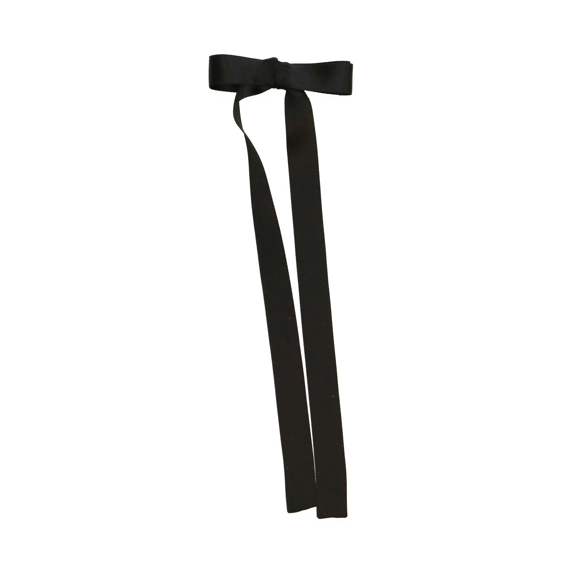 Black- Satin long tail bow