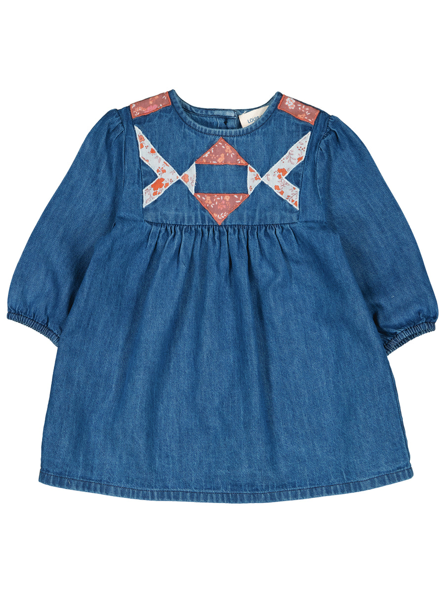 Axelle Dress in Blue Chambray – Pocket Full of Posies
