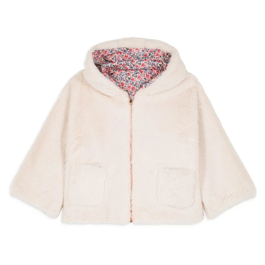 Felvet Reversible Coat in Blush Floral World