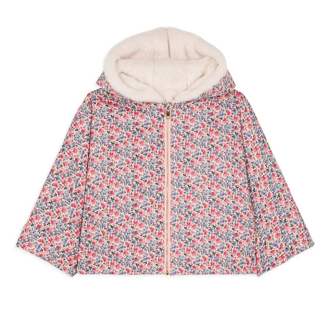 Felvet Reversible Coat in Blush Floral World