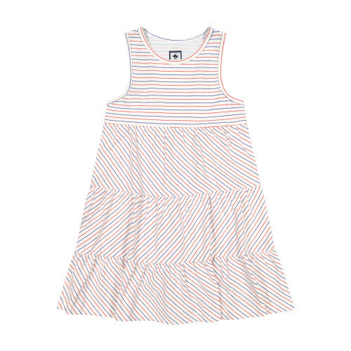 Parker Racer Back Dress Red white Blue Stripe