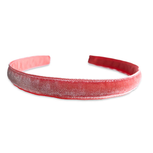 Single velvet headband- Coral