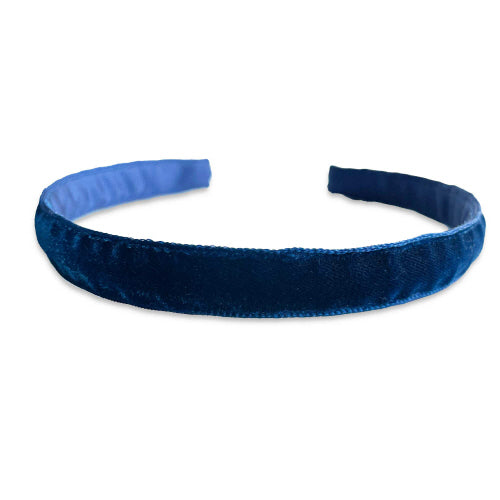 Single velvet headband- Navy Blue