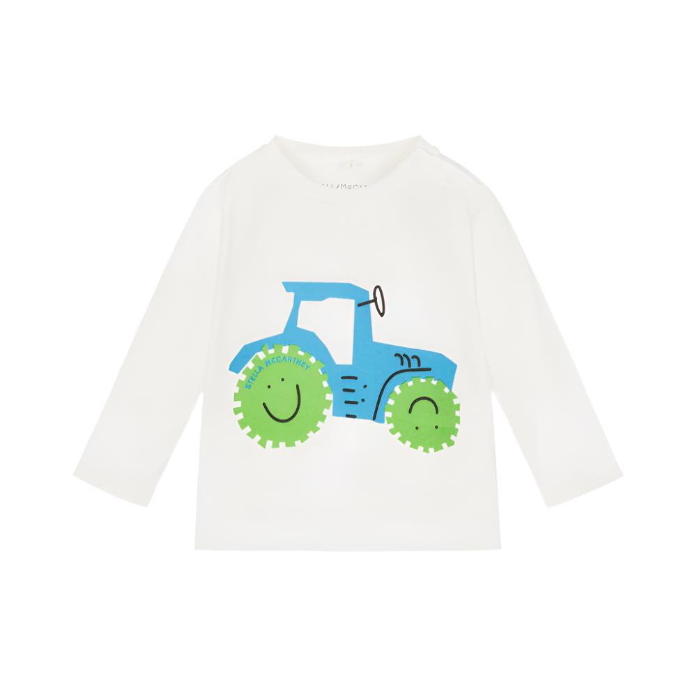 Long Sleeve Tee with Tractor Print