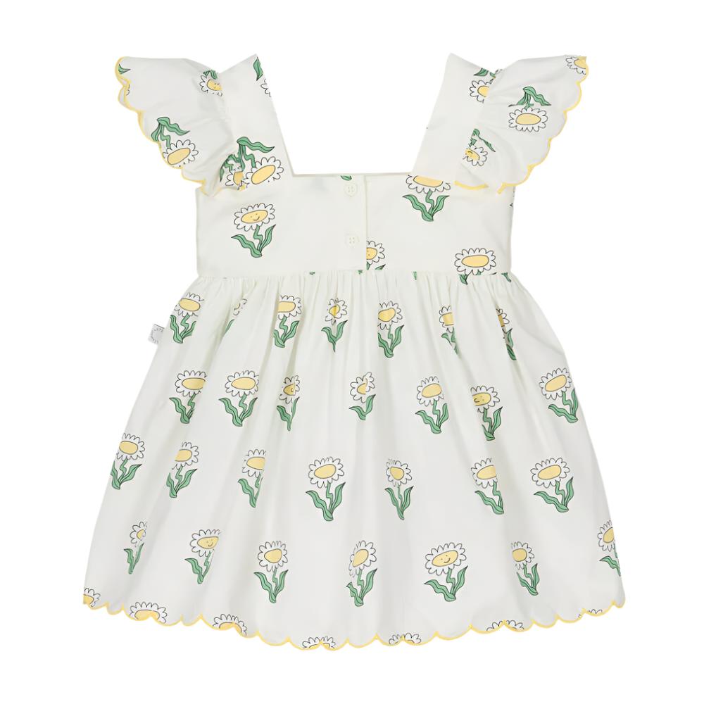 Ivory Cotton Daisy Dress