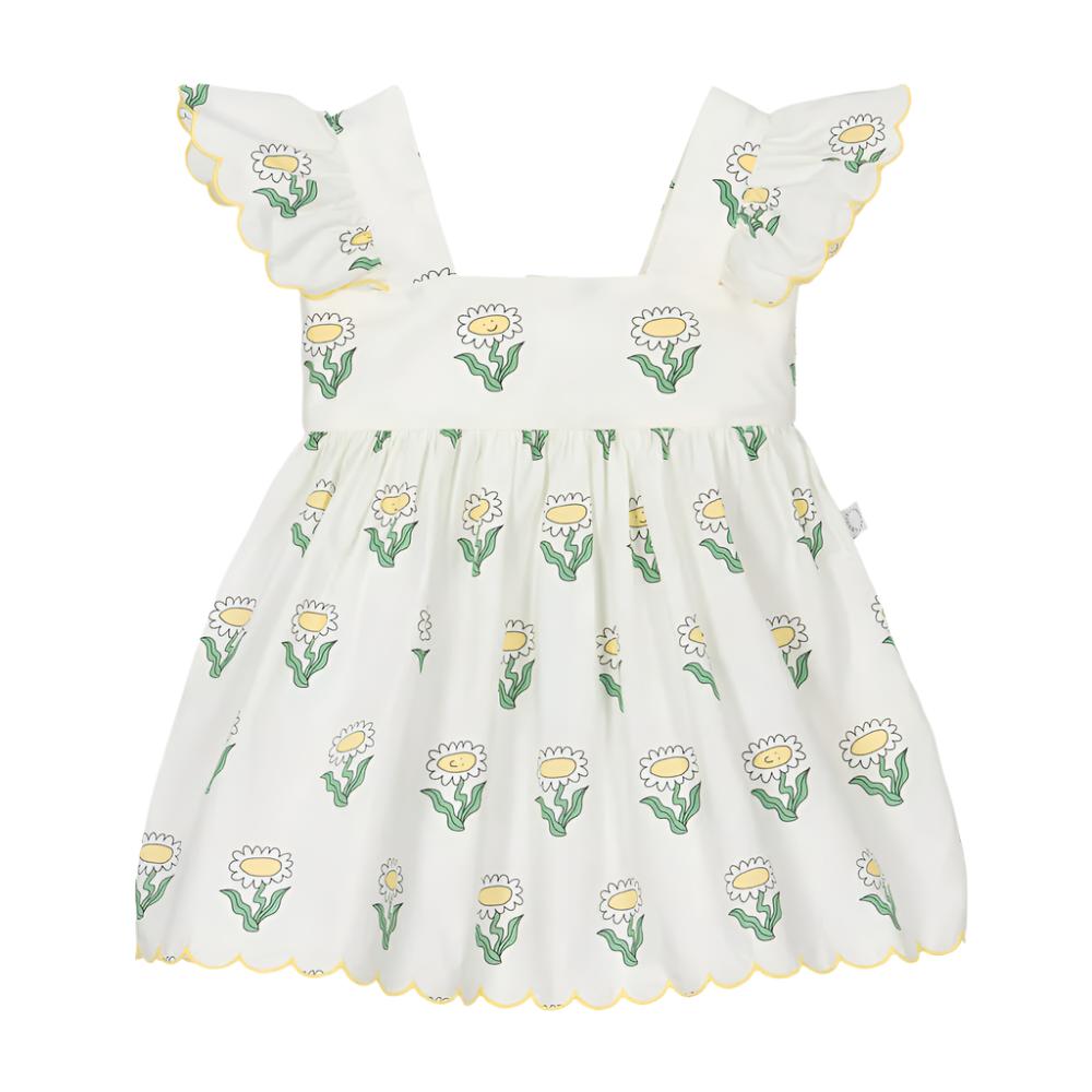 Ivory Cotton Daisy Dress