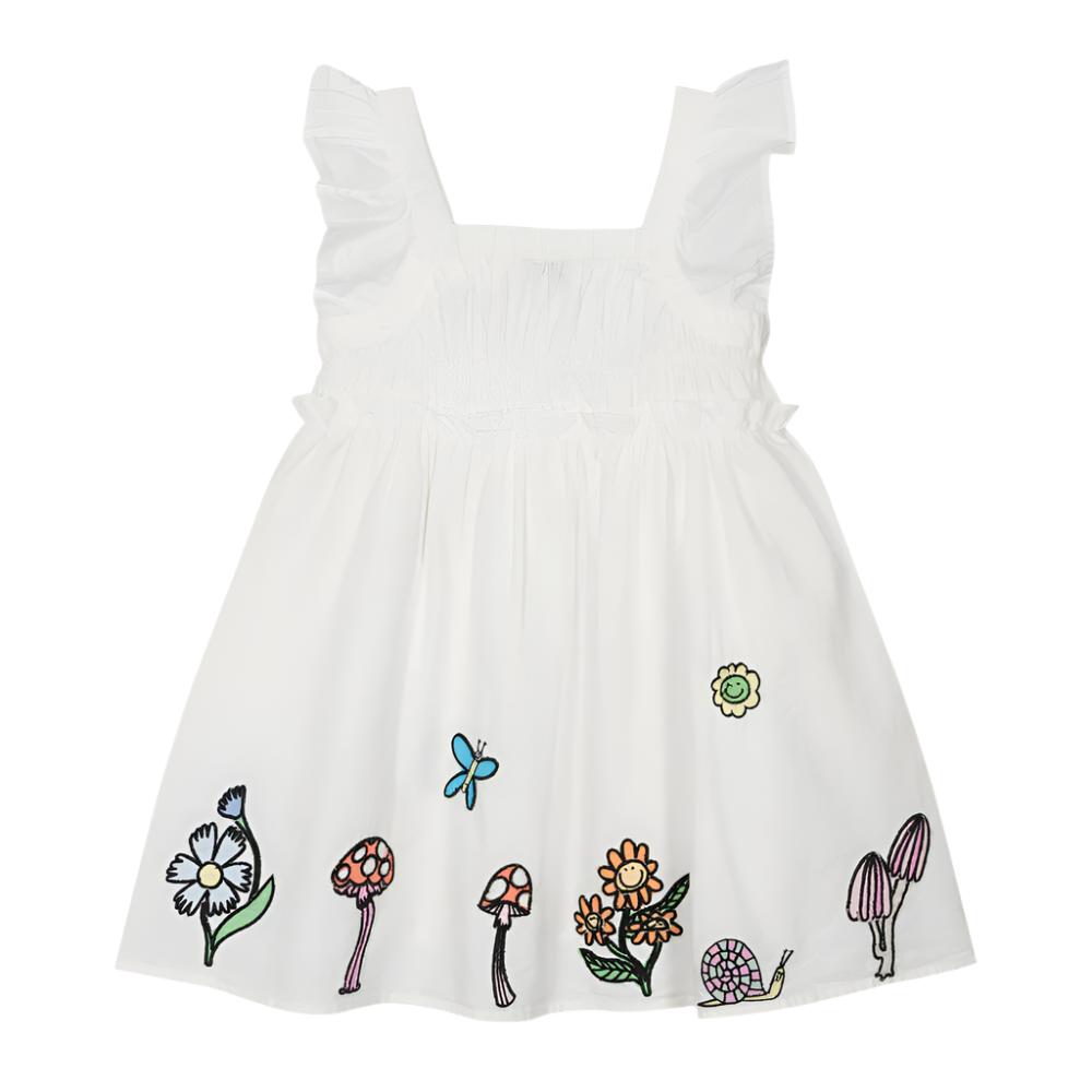 Girls Ivory Cotton Fairies Dress