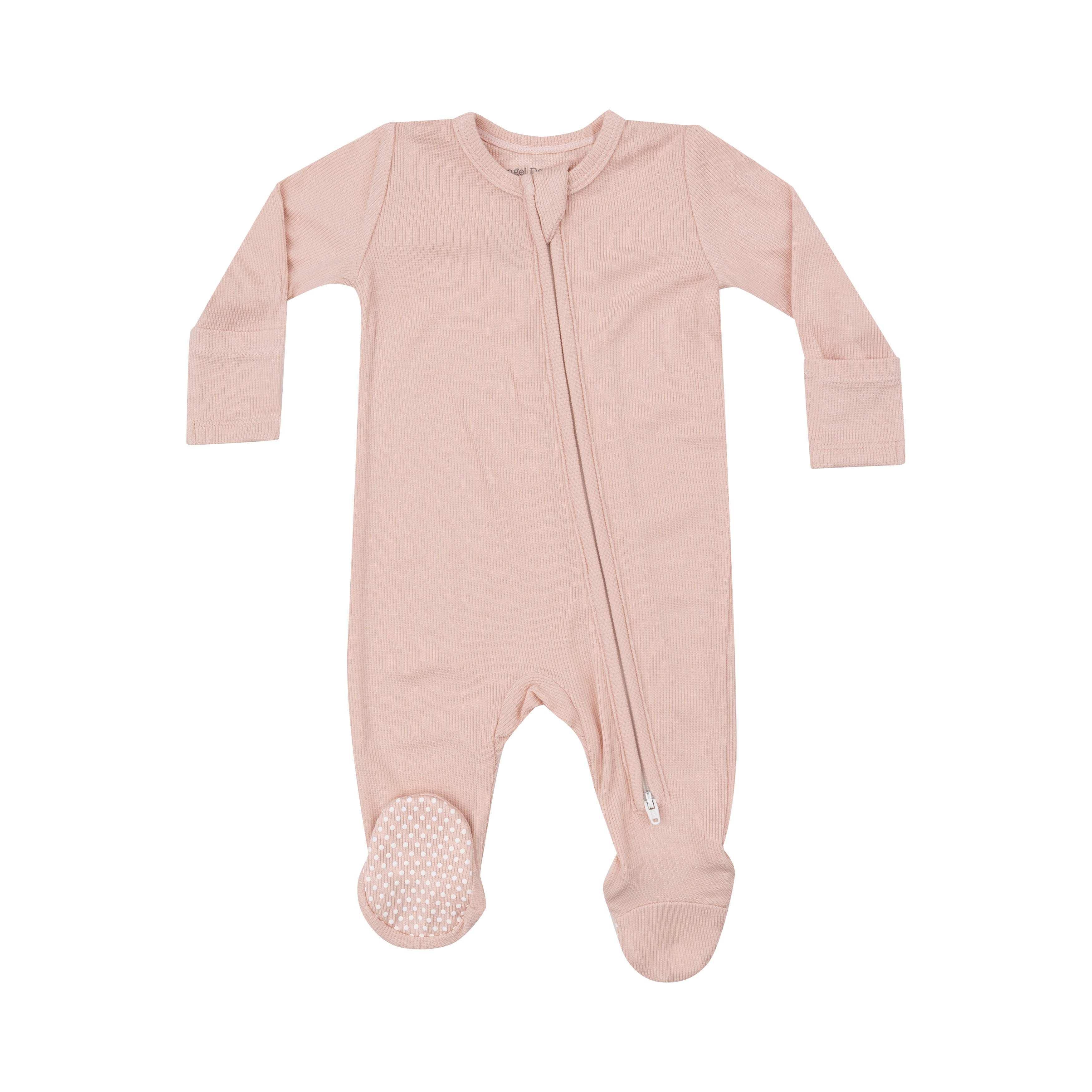 Bamboo Pale Pink Blush Way 2 Zipper Footie