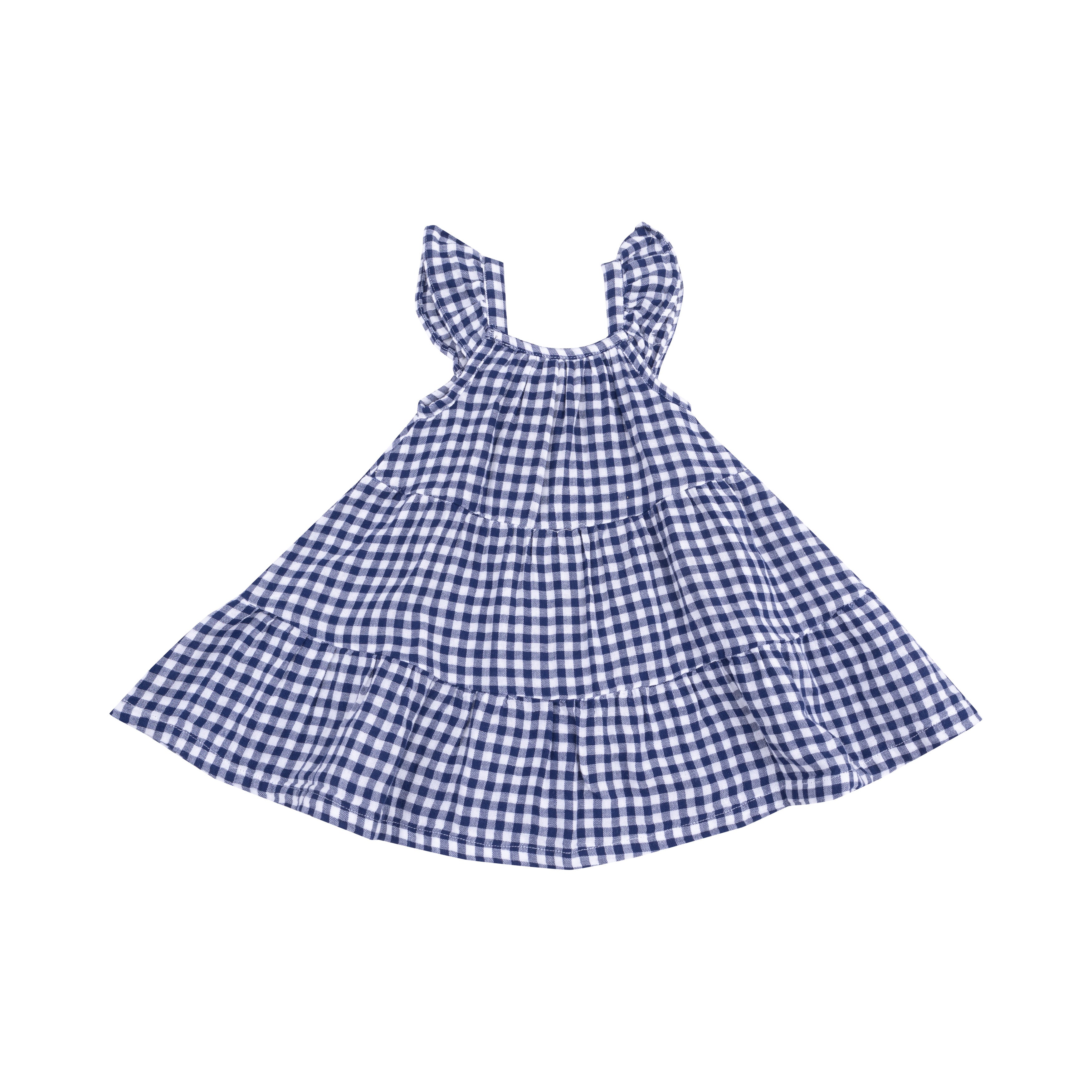 Navy Gingham Twirly Sundress & Diaper Cover