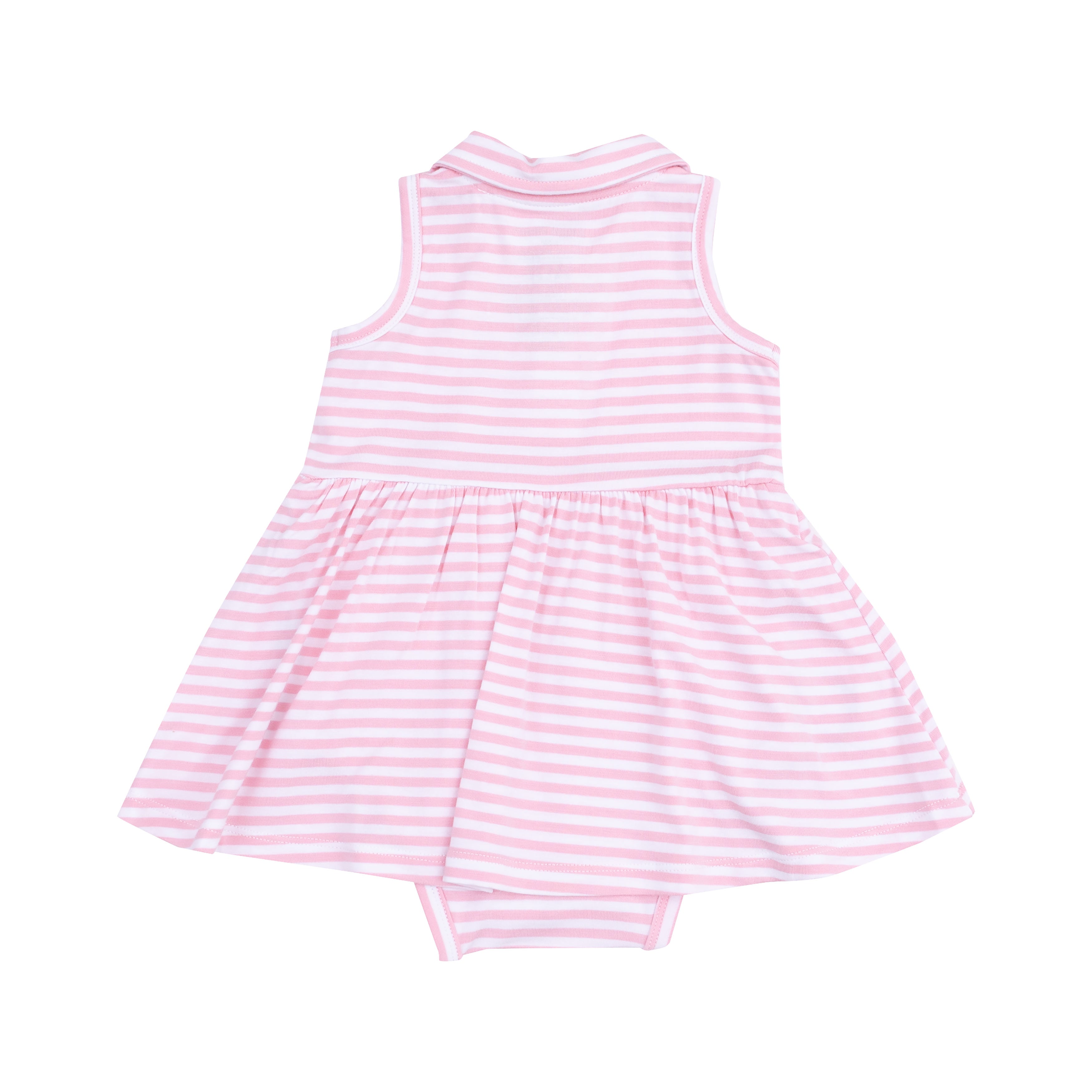 Golf Pink Mini Applique Polo Collar Bodysuit Dress