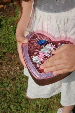 Tut Heart Sequin Bag