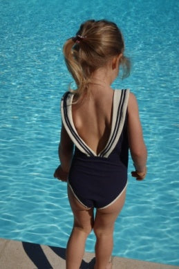 Sailor Swimsuit One-piece Navy with White