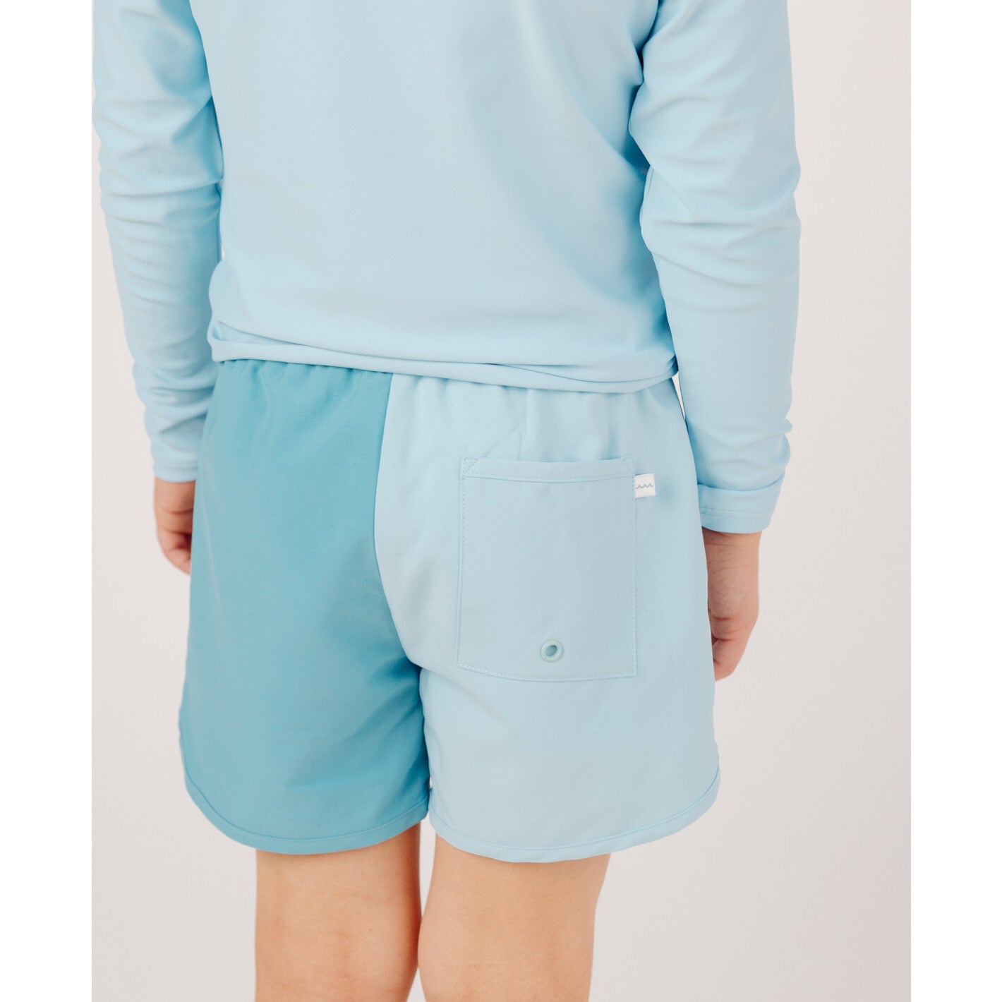 Boys Pacific Blue Colorblock Boardie