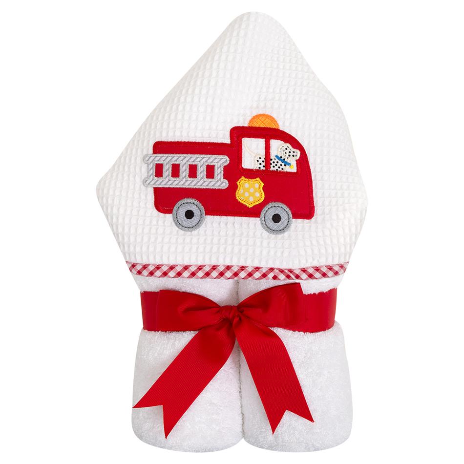 3 Marthas Everykid Hooded Towel Firetruck