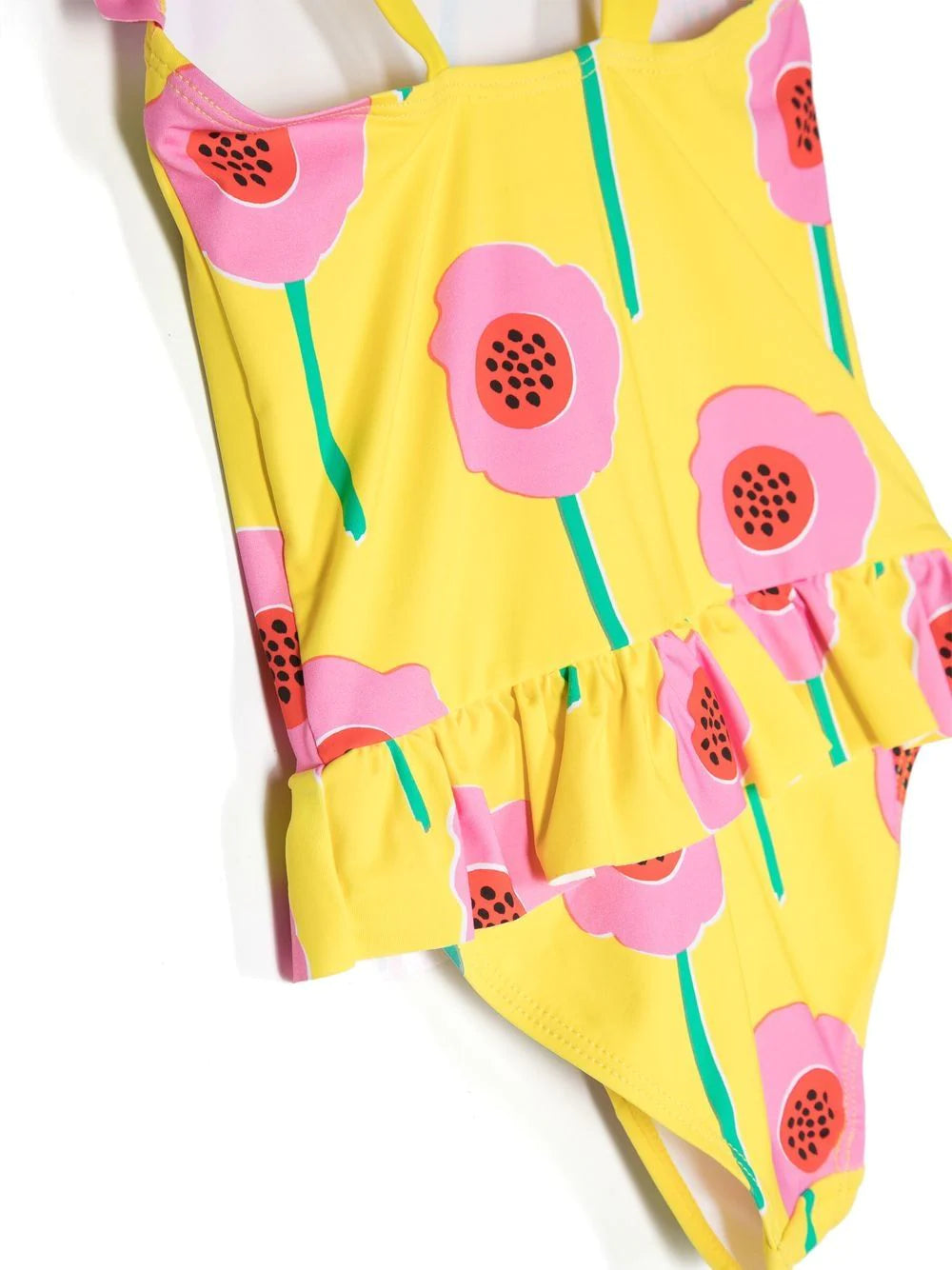 Baby Girl Flowers Swimsuit With Contrast Frills