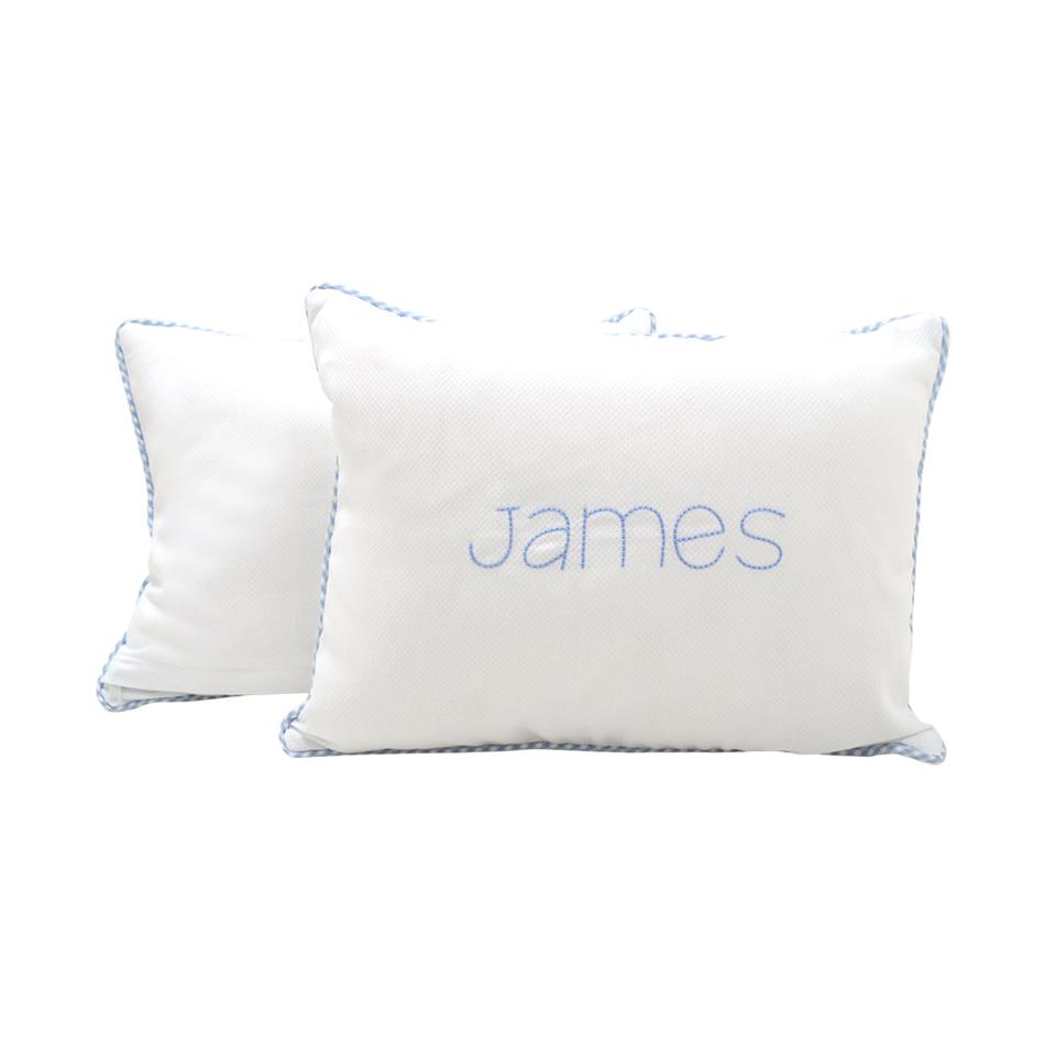 DECORATIVE BABY PILLOW-blue check