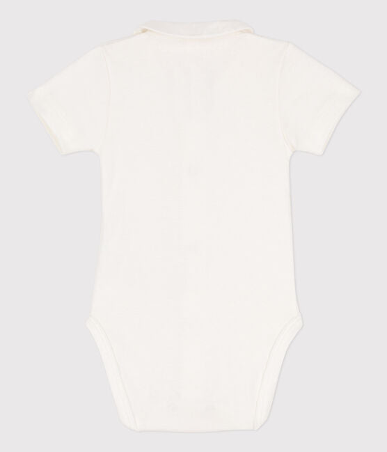 Baby Boy SS Front Snap Bodysuit With Collar